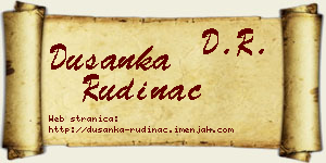 Dušanka Rudinac vizit kartica